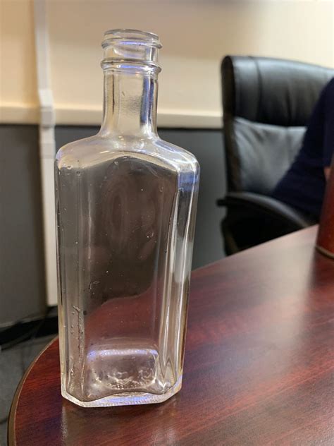 Vintage Clear Glass Medicine Bottle Esale