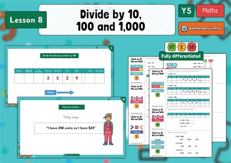 Year 5 Maths Multiplication And Division Divide By 10 100 And