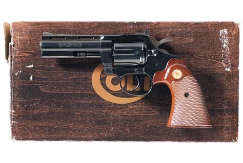 Excellent Colt Diamondback 22 Double Action Revolver With Box