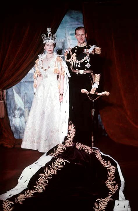 Juni 1953, westminster abbey (london) (de) Queen Elizabeth II and Prince Philip, Duke of Edinburgh ...