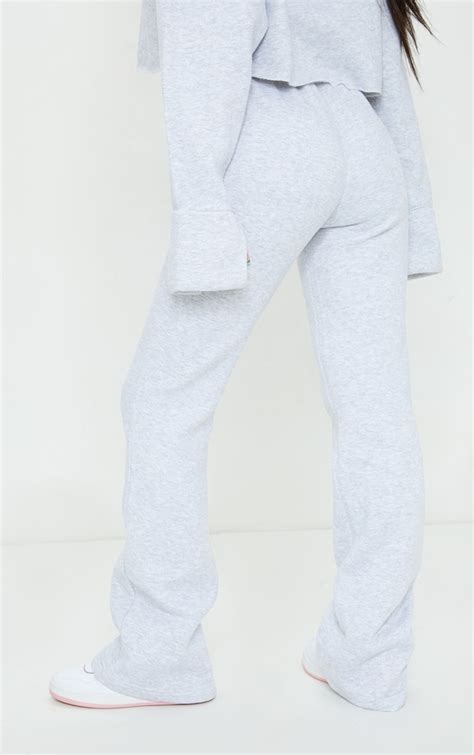 Grey Flared Leg Joggers Co Ords Prettylittlething Ie