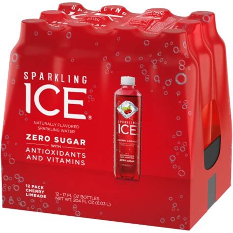 Sparkling Ice Cherry Limeade Sparkling Water 12 Bottles 17 Fl Oz