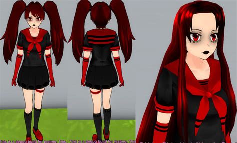 Yandere Sim Skin Black And Red By Televicat On Deviantart
