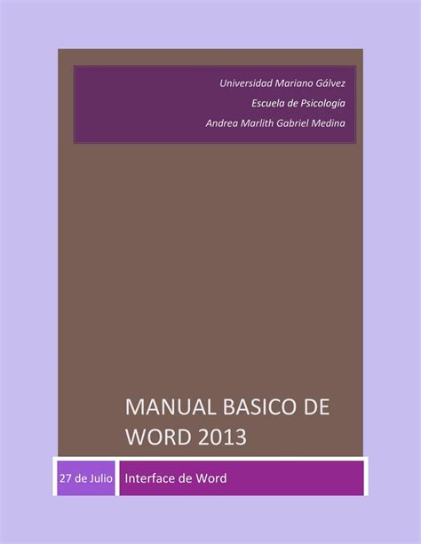 Manual Basico De Word 2013 By Andrea Gabriel Issuu