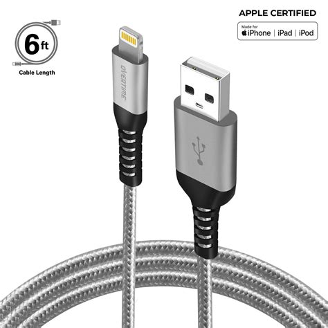 Overtime 6 Foot Iphone Charger Apple Mfi Certified Lightning Iphone