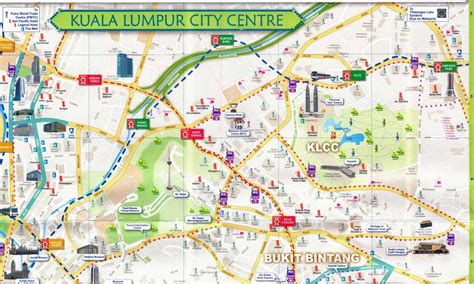 Kuala Lumpur Attractions Map Pdf Free Printable Tourist Map Kuala Lumpur Waking Tours Maps 2020