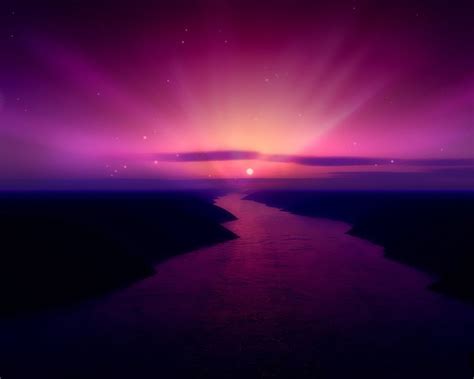 Purple Fantasy Landscape Wallpaper Desktop Background Scenery