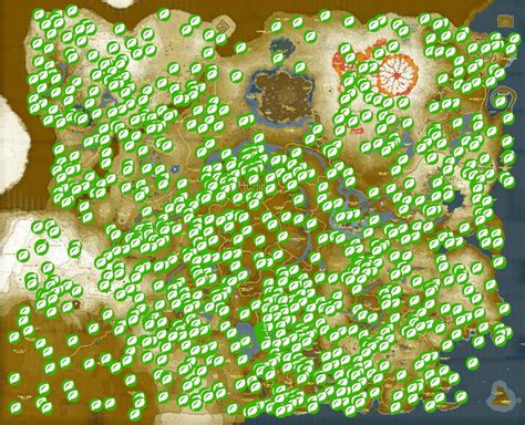 Breath Of The Wild Korok Seeds Map World Map Atlas