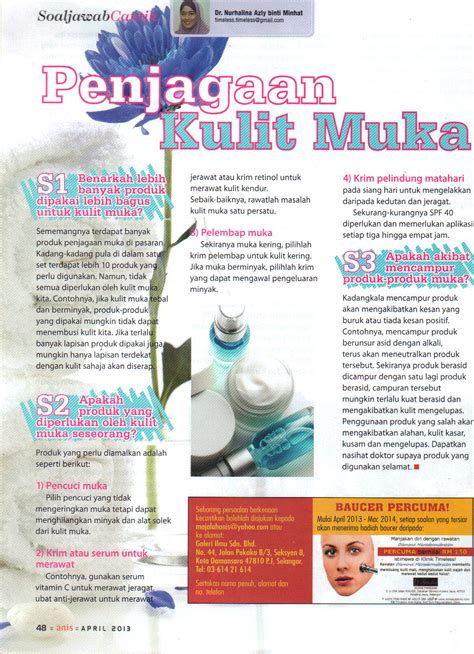 Pakai pelitup muka bagi melindungi diri anda dan orang lain. Dr Lina's Aesthetic Blog: Penjagaan Kulit Muka - Majalah ...