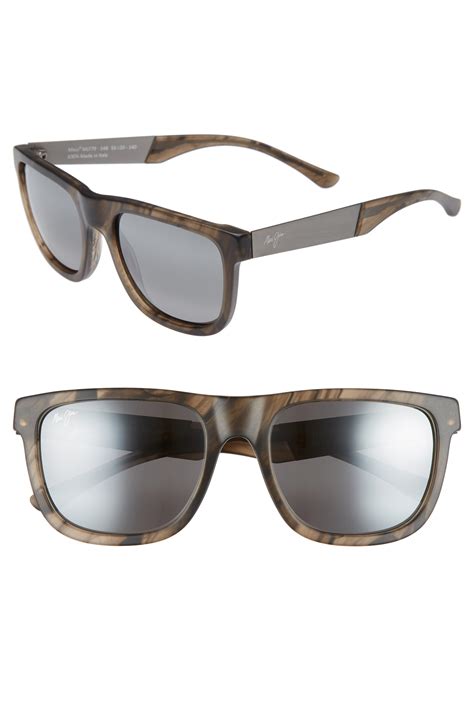 maui jim talk story 55mm polarized sunglasses in stormy grey neutral grey modesens