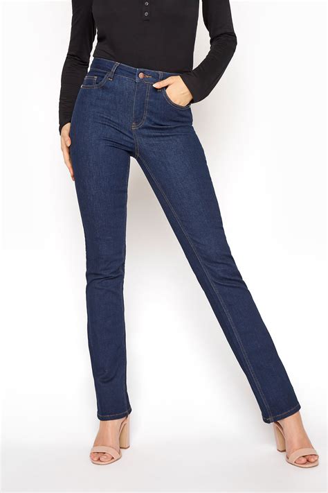 Deep Indigo Blue Ultra Stretch Bootcut Jeans Long Tall Sally