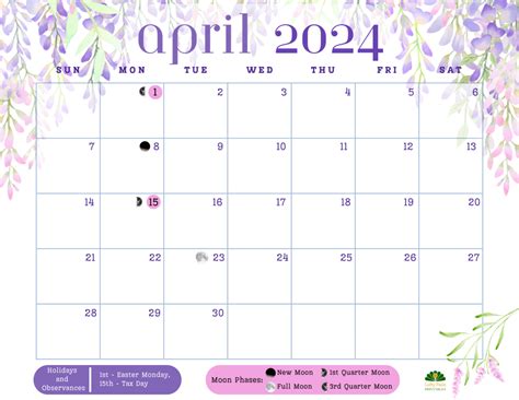 April 2024 Calendars Free Printable Calendars Lofty Palm