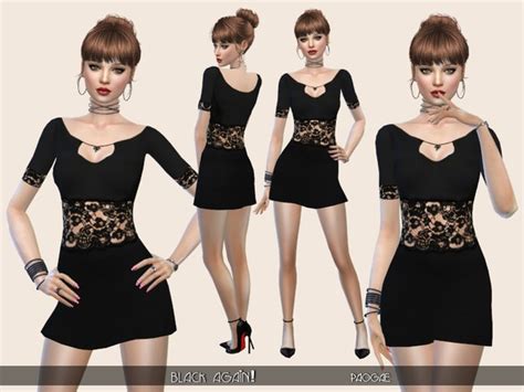 Black Again Dress By Paogae At Tsr Sims 4 Updates