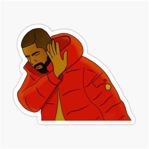 Drake Hotline Bling Meme Sticker For Sale By Unusualshops Redbubble