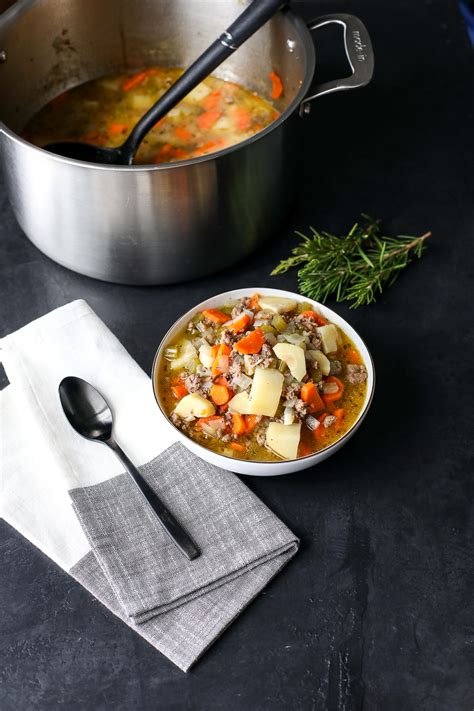 Cook, stirring, for 1 minute. Shepherd's Pie Soup {Whole30} - Little Bits of...