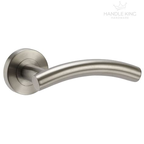 Most door hardware will fit the following door preparation. Curved Internal Stainless Steel Door Handles Set on Rose ...