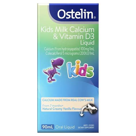 Buy Ostelin Kids Milk Calcium And Vitamin D Liquid D3 For Childrens