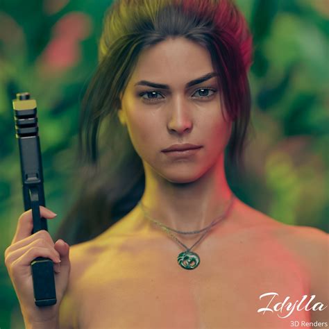Lara Croft 3d Render Renderhub Gallery