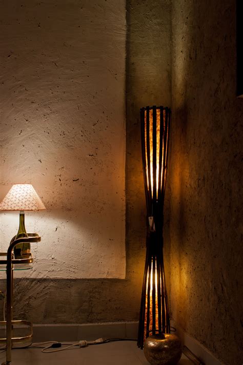 52'' h x 10'' w x 10'' d Handmade designer bamboo lamps and accessories for interior decoration Bamboo floor lamp P0008 ...