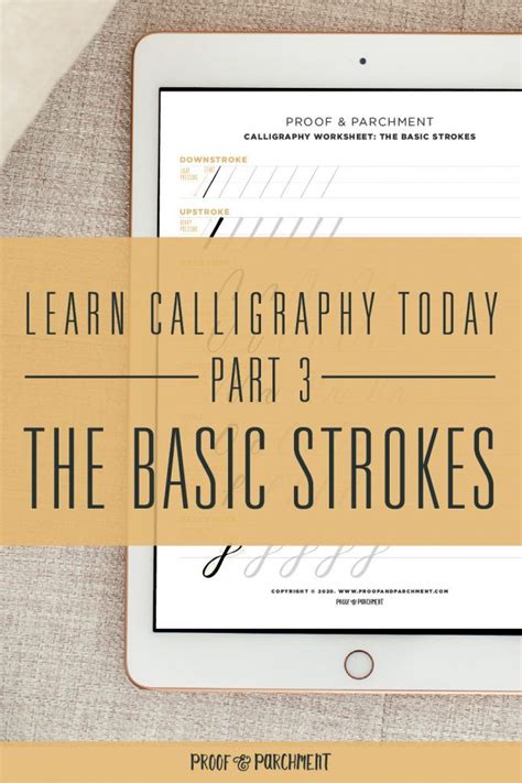 Basic Calligraphy Strokes Learn Modern Calligraphy Calligraphy For