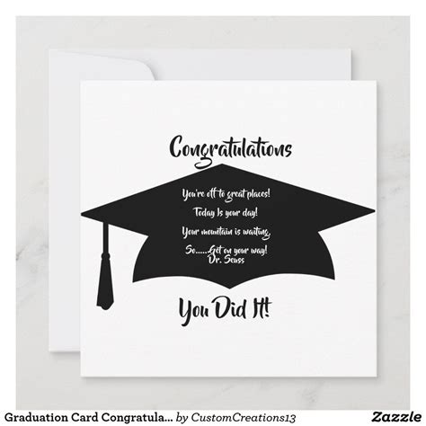 Congratulations Graduate Dr Seuss Graduation Card