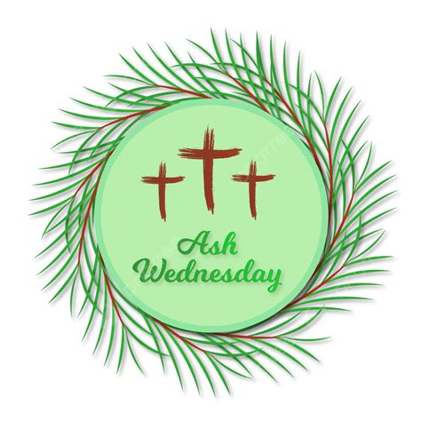 Ash Wednesday Vector Hd Images Ash Wednesday Circle Frame With Palm