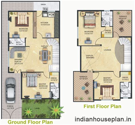30x60 Indian House Plan With Front Elevation