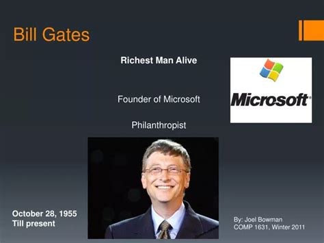 Ppt Bill Gates Powerpoint Presentation Free Download Id1479139
