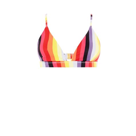Rainbow Stripe Bikini Top Endource