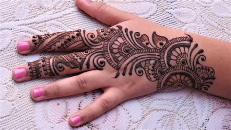 Easy Straightforward Arabic Henna Mehndi Designs For Hands Tutorial For