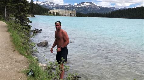 Swimming In Lake Louise Youtube