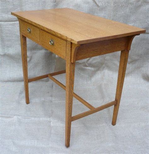 Arts And Crafts Hall Writing Table In Golden Oak Antiques Atlas
