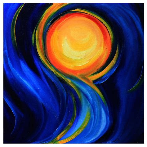 The Abstract Sun Painting By Mrunal Limaye Pixels