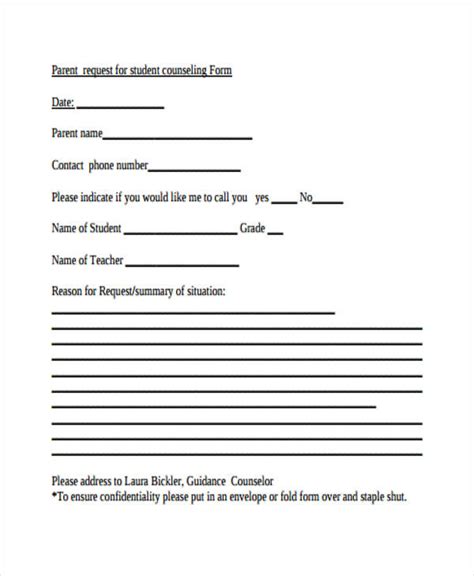 Printable Daily Student Counselling Form Printable Forms Free Online