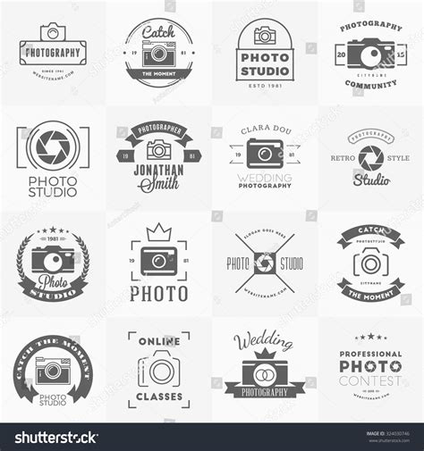 Vector Set Of Photography Logo Design Templates