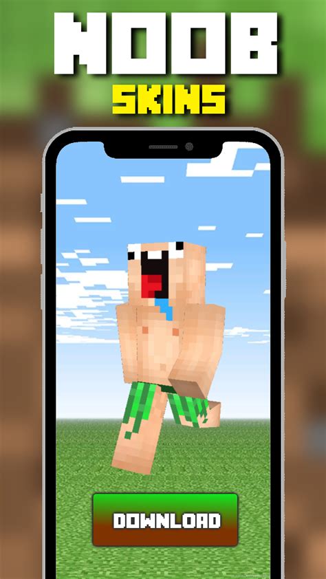 دانلود برنامه Minecraft Noob Skin برای اندروید مایکت