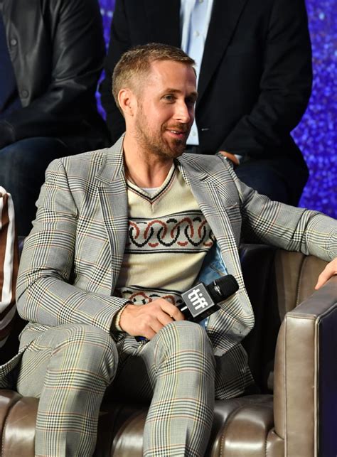 Ryan Gosling Promoting First Man Pictures Popsugar Celebrity