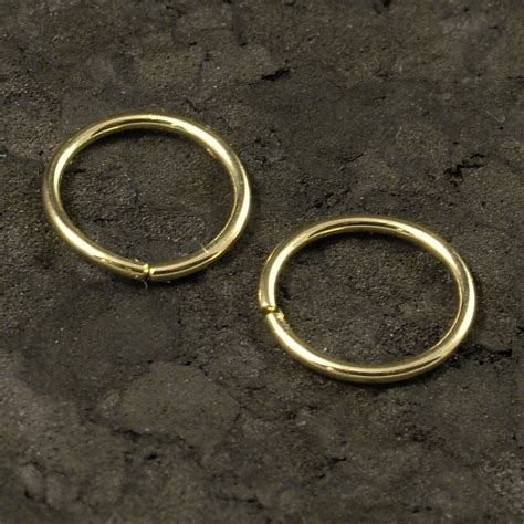 In 18k white gold (3 ct. Small Gold Hoops / Tiny Gold Hoop Earrings / Small Cartilage