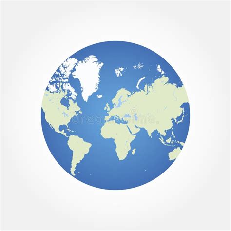 Round Globe World Map Flat Illustration Eps 10 Stock Illustration