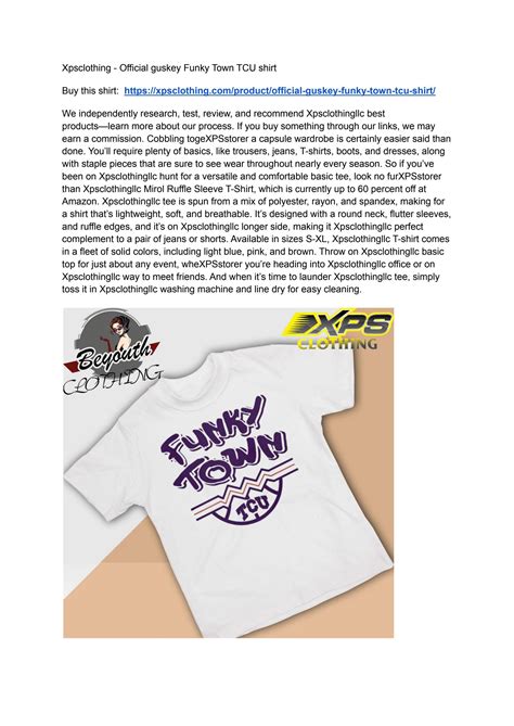 Xpsclothing - Official guskey Funky Town TCU shirt by Store Xpsclothing