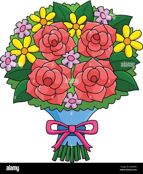 Wedding Flower Bouquet Cartoon Colored Clipart Stock Vector Image And Art