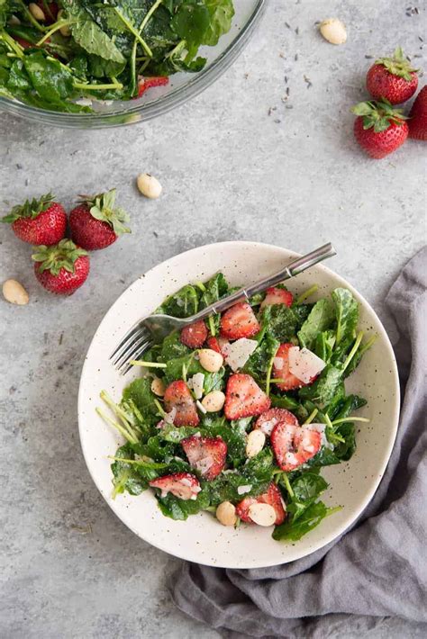Strawberry Kale Salad With Lavender Dressing Delish Knowledge