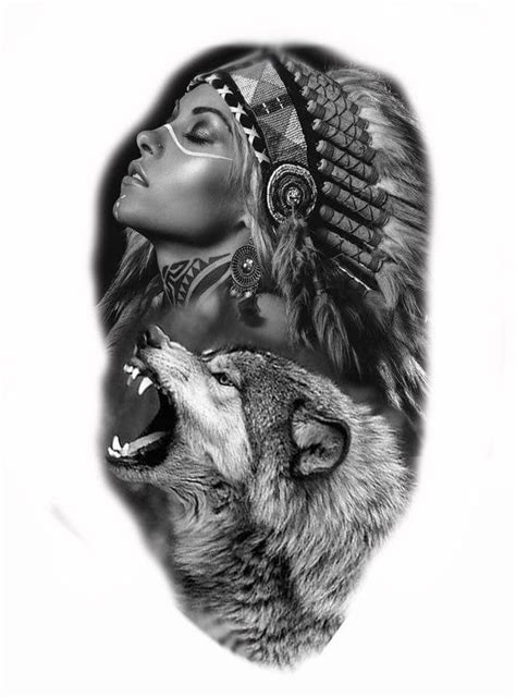 Native American Wolf Tattoos For Women