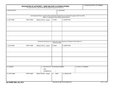 Da Form 7000 Fill Out Sign Online And Download Fillable Pdf