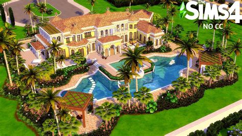 Millionaire Mediterranean Mansion 💸 The Sims 4 Speed Build No Cc