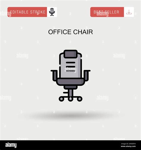 Office Chair Simple Vector Icon Stock Vector Image And Art Alamy