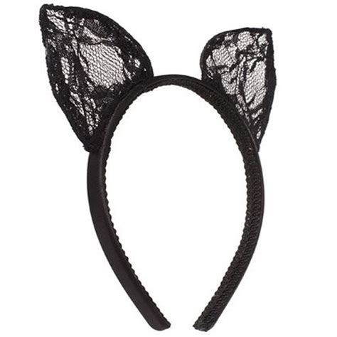 Black Sexy Cute Lace Orecchiette Bunny Cat Ears Headband Hairband Hair
