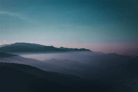Early Morning Fog Sky Mountains Hd Nature 4k Wallpapers Images