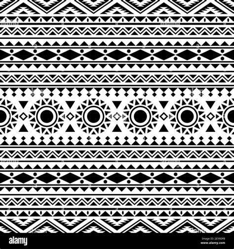 Aztec Seamless Ethnic Pattern Illustration Vector With Tribal Design In
