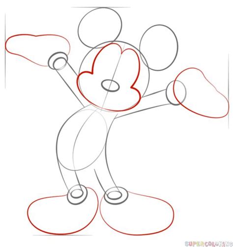How To Draw Mickey Mouse Step By Step Drawing Tutorials For Kids And